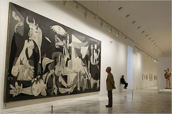 Picasso's Guernica in Reina Sofia Museum, Madrid, Spain. 