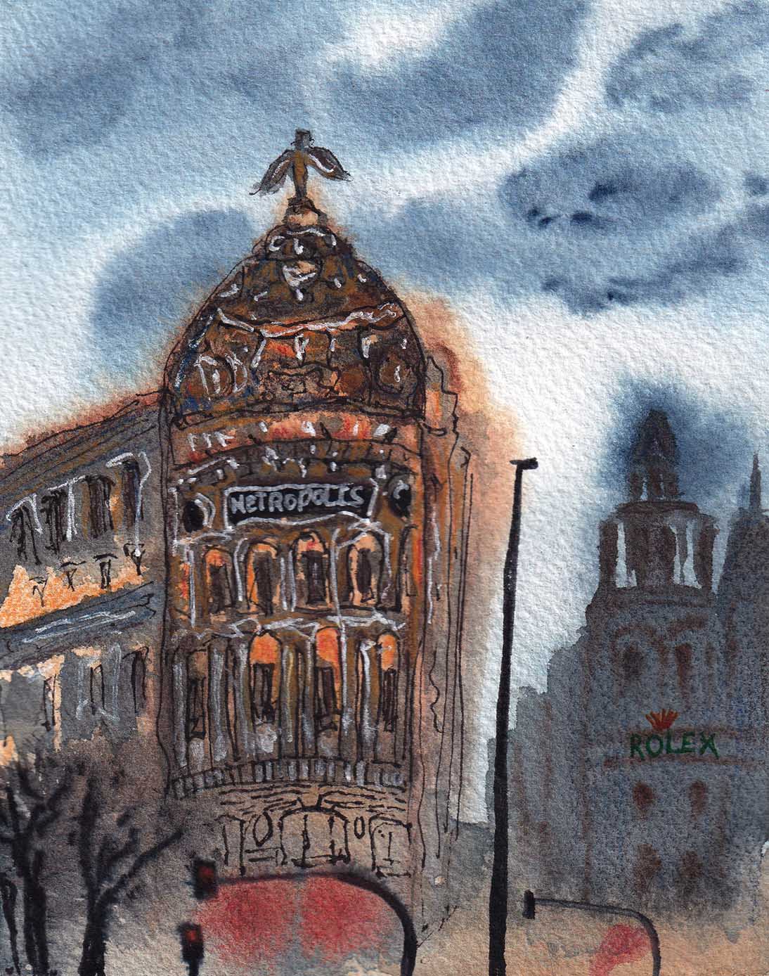 Metropolis building, Madrid, Spain.