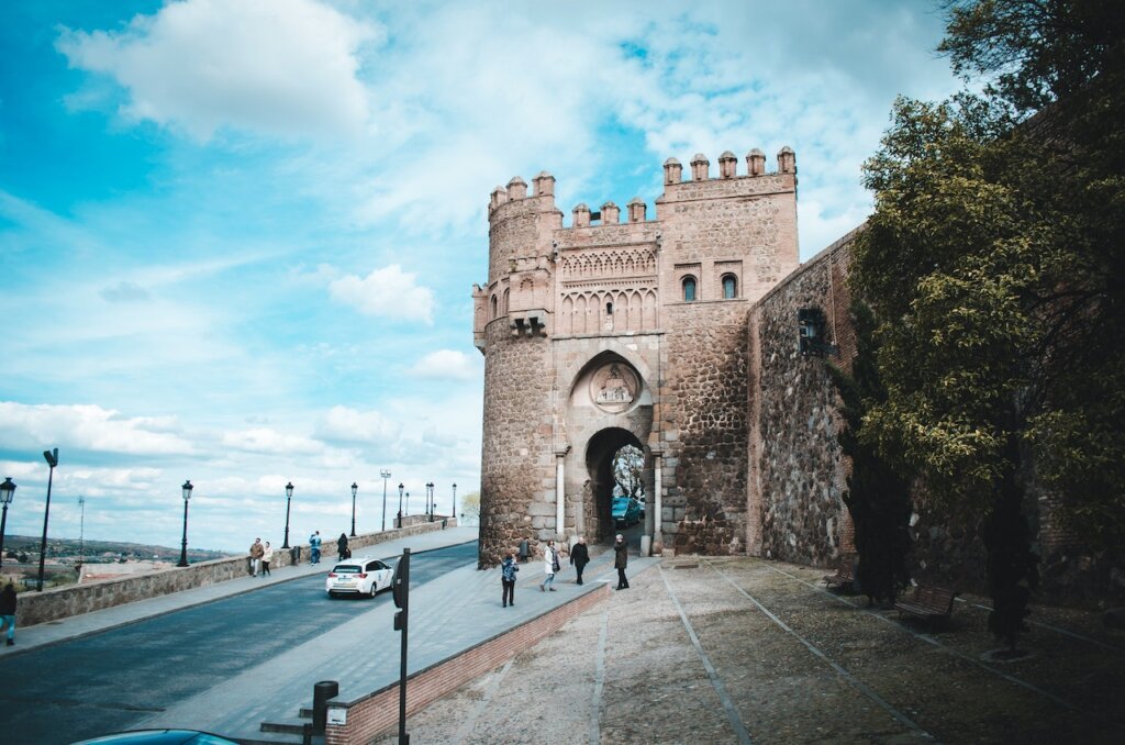 Gate of Puerta del Sol, gate in Toledo, Spain
