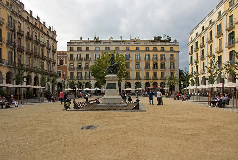 Independence square of Girona
