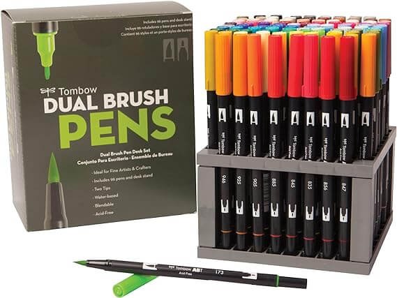 Tombow brush pens