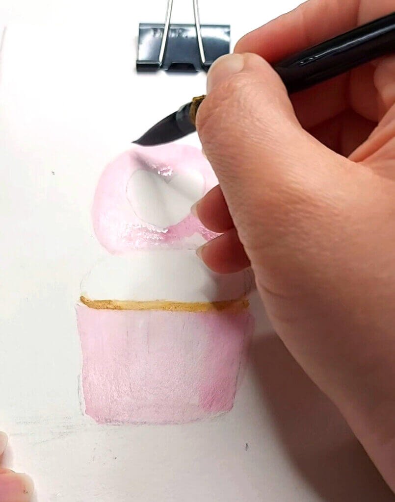 Painting cup and cookie