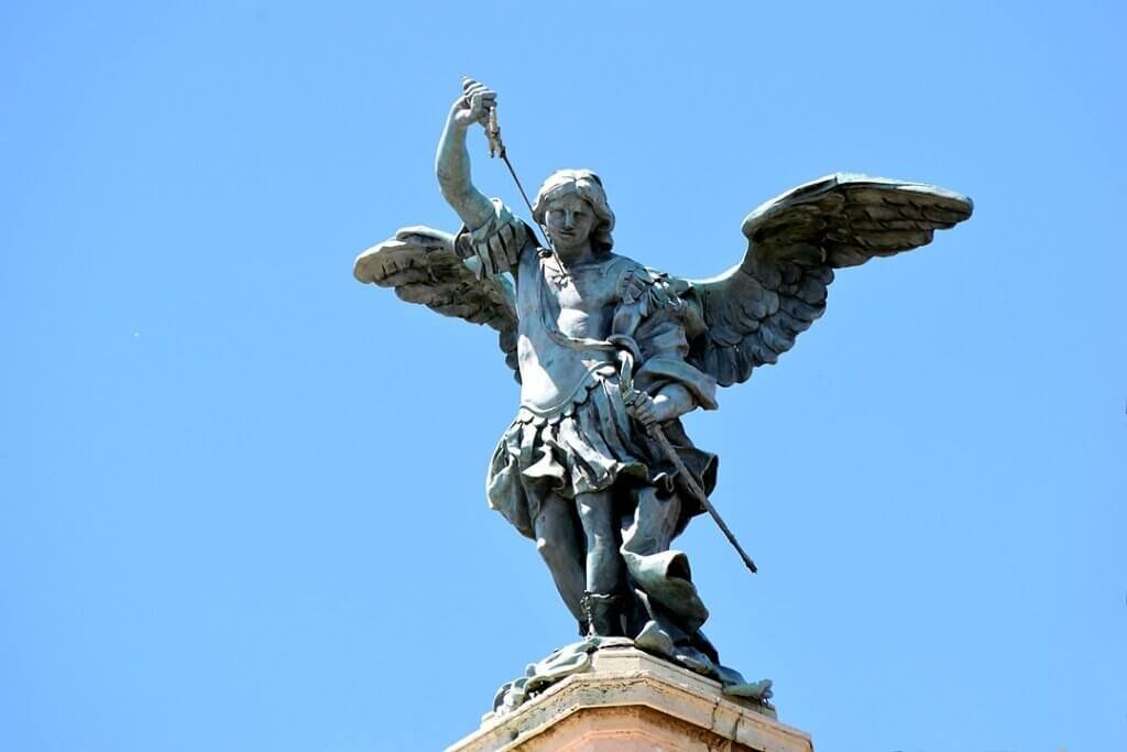 Angel on top of Sant'Angelo Castel
