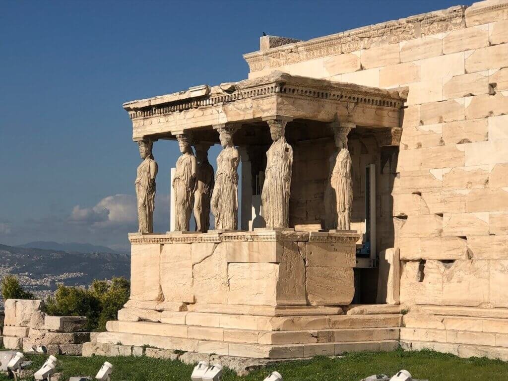 Antient temple in Athens , Greece.