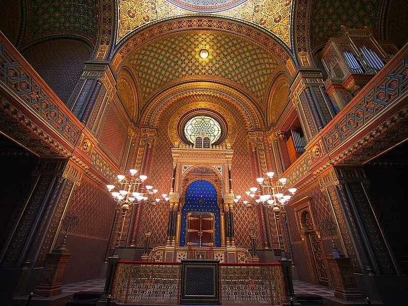 Inside the Spanish Prague Synagogue
