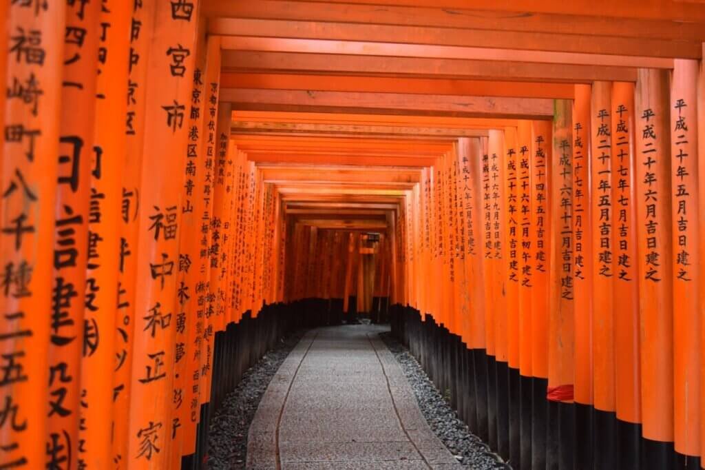 Walkway Between Shinto Shrine