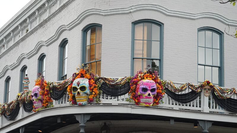 Halloween decorations in New Orleans