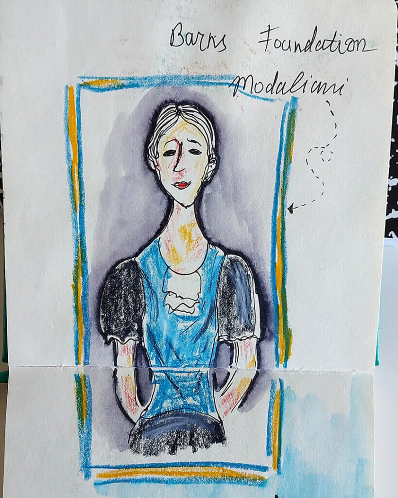 Sketch from another Modigliani painting