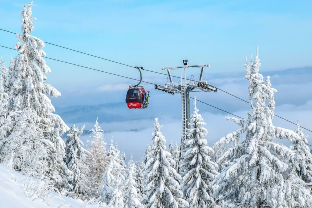 Red cable car