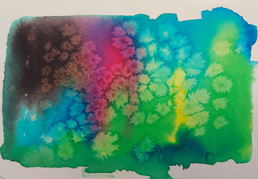 Abstraction with Ecoline watercolors
