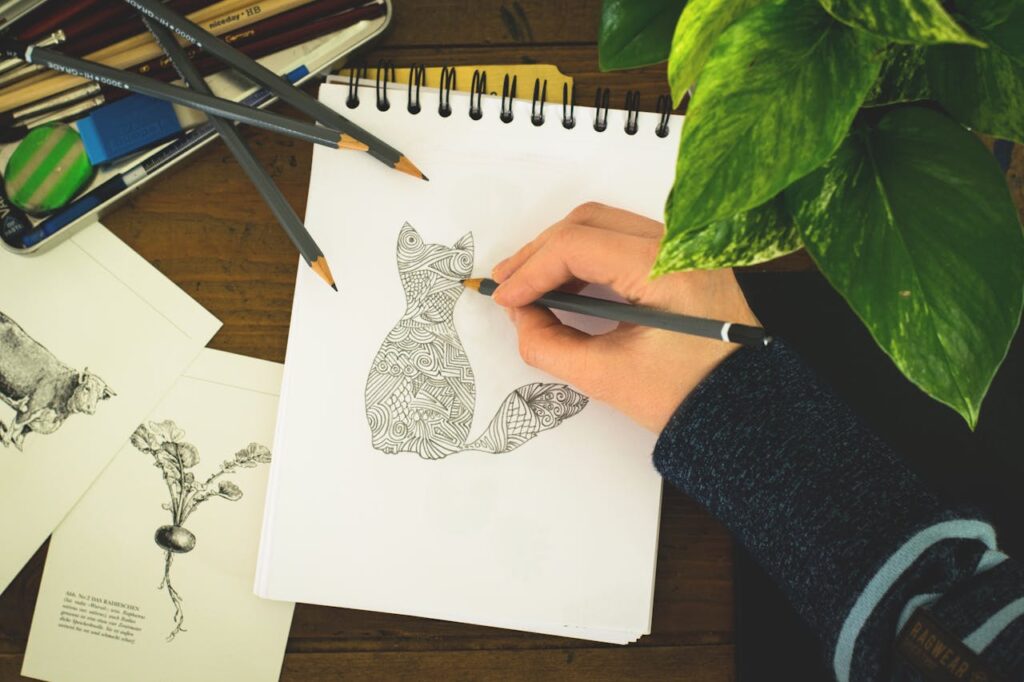 Sketching with pencils