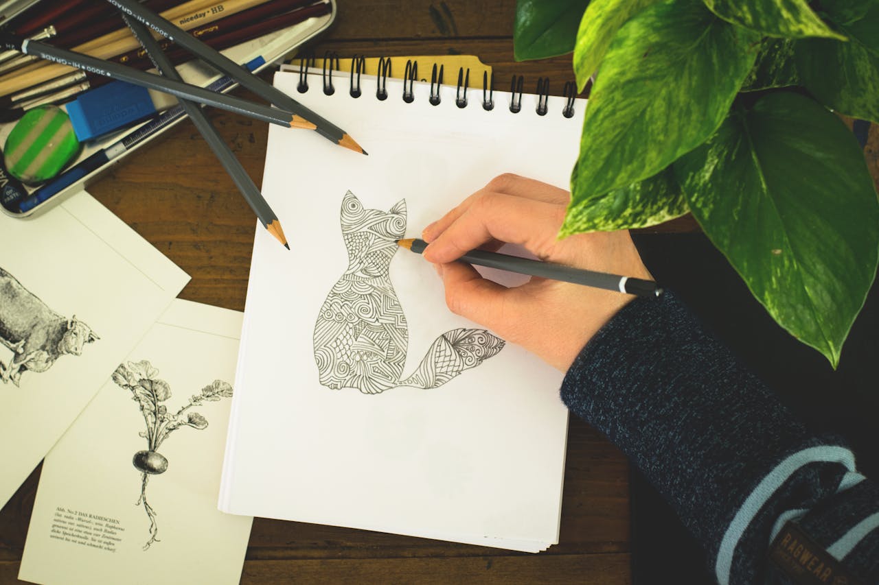 Sketching with pencils