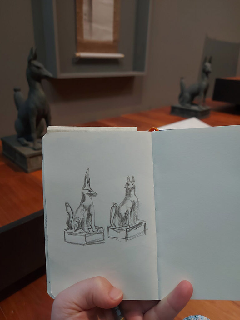 Museum foxes sketch