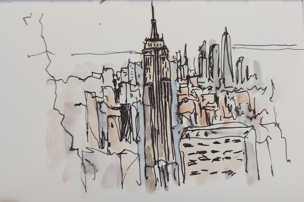 Empire State building sketching