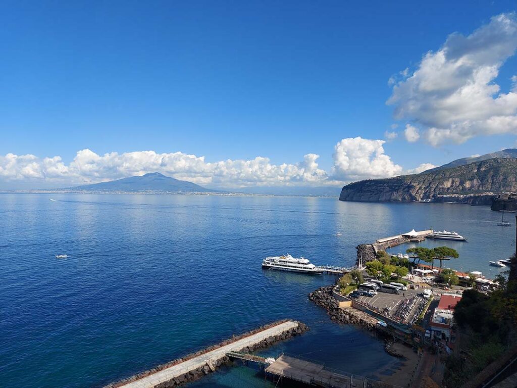 View from Sorrento to Vesuvius