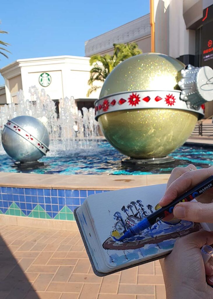 Sketching ornated balls