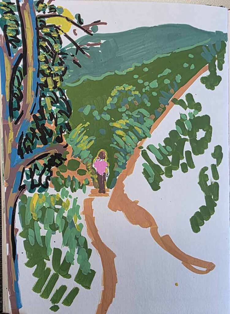 Acrylic markers sketch