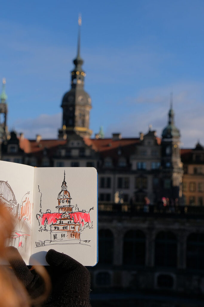 Dresden Hausmannsturm tower of Dresden castle