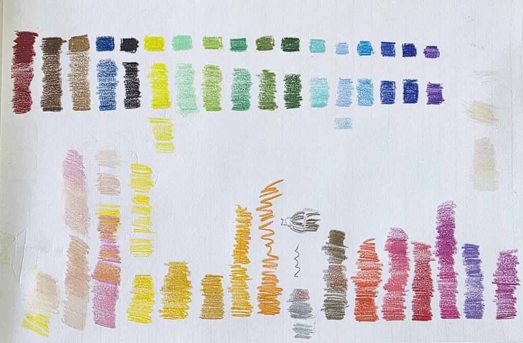Colored pencils chart
