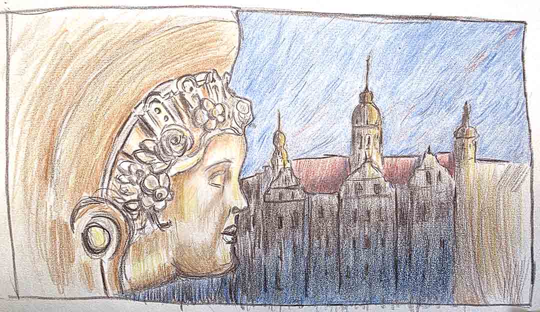 colored pencil sketch