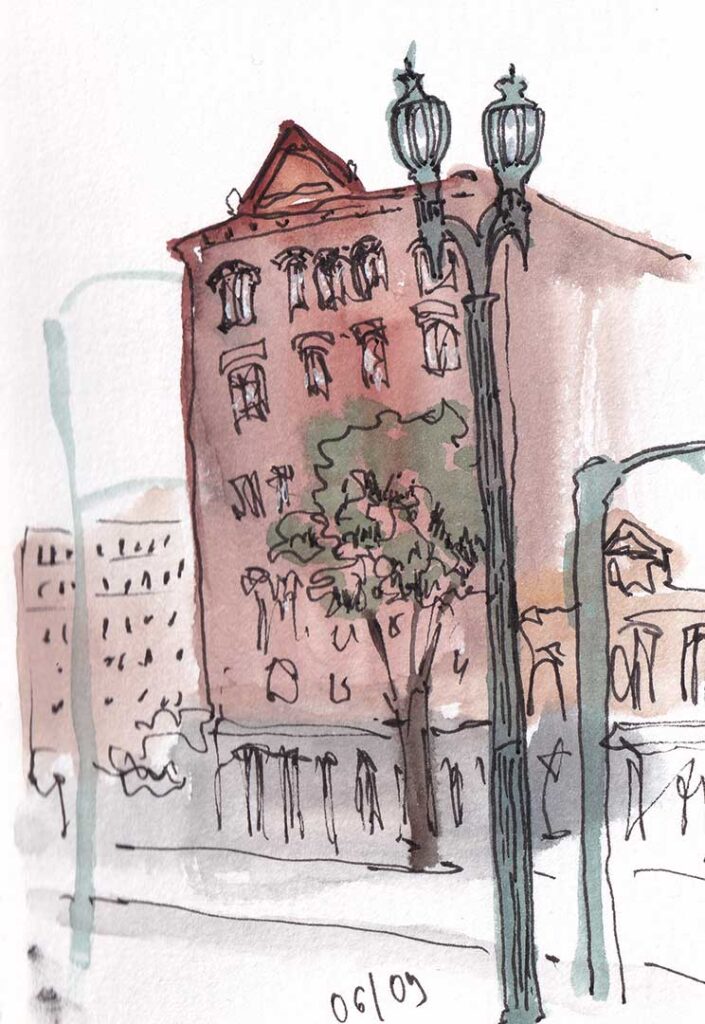 Mexican American museum sketch