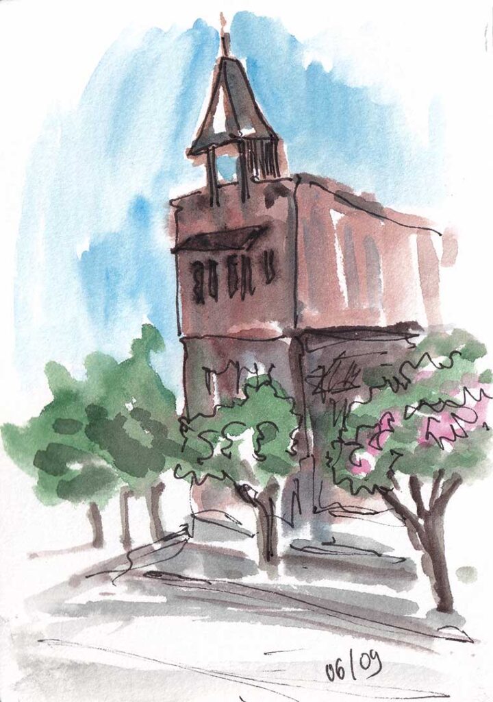 Old Plaza Firehouse sketch